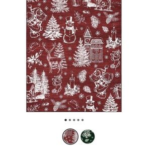 Festive Garvee Winter Fairy Tale Christmas Holiday Red Area Rug NEW In Box! 8x10